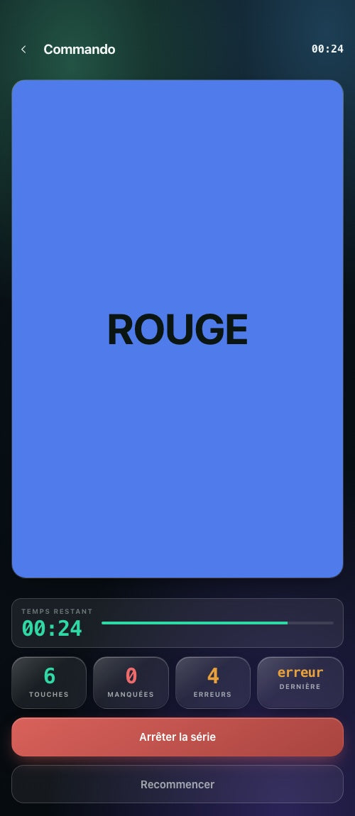 Application Powereact, plots lumineux : commando en action