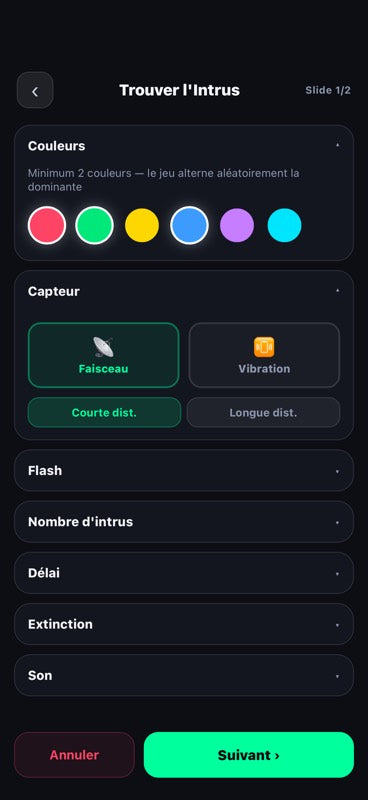Paramétrez votre exercice